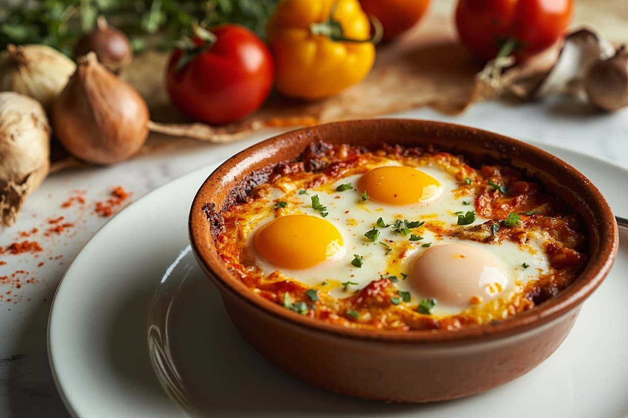 Huevos a la Flamenca Baked Eggs