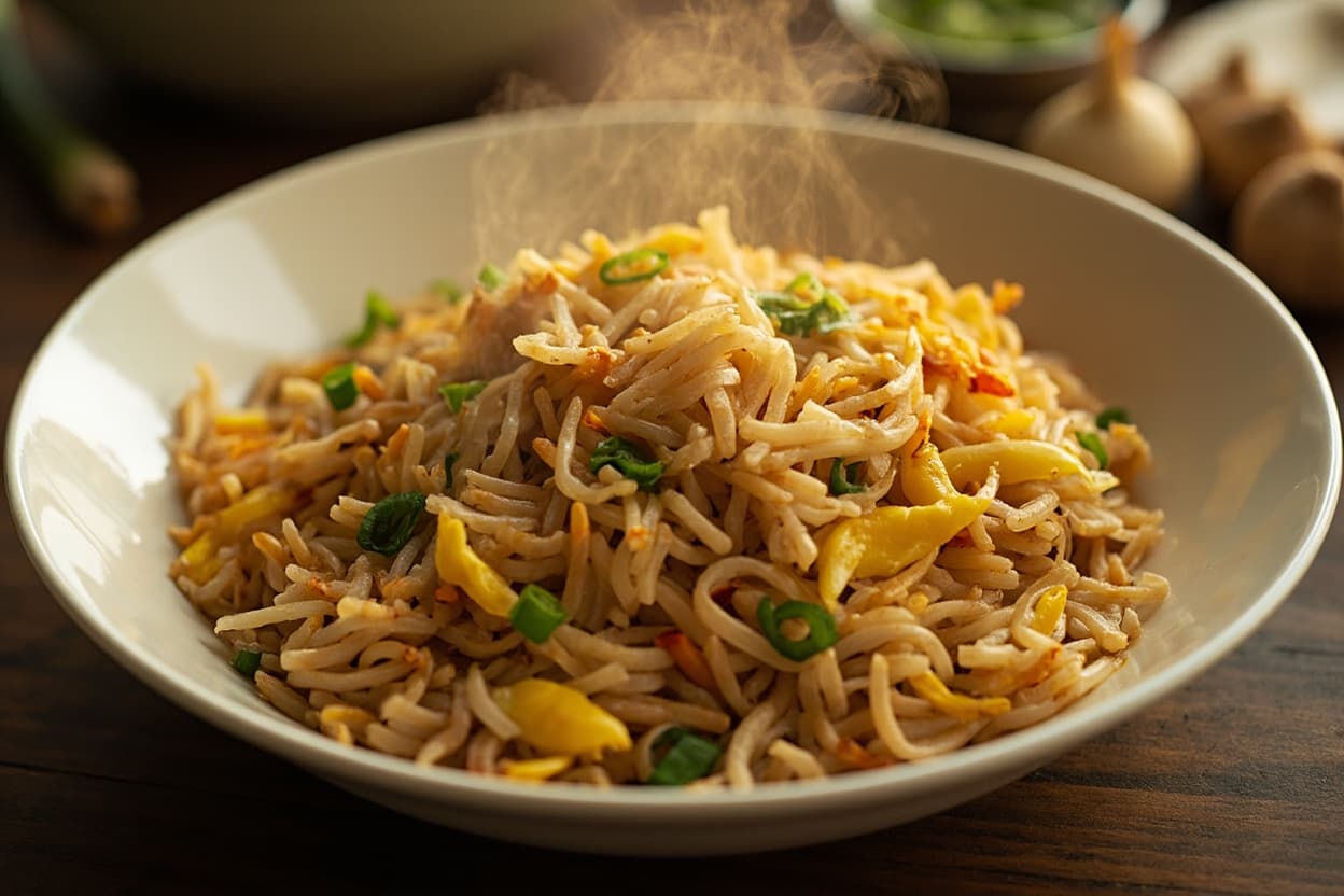 Improvised Garlic and Egg Fried Rice