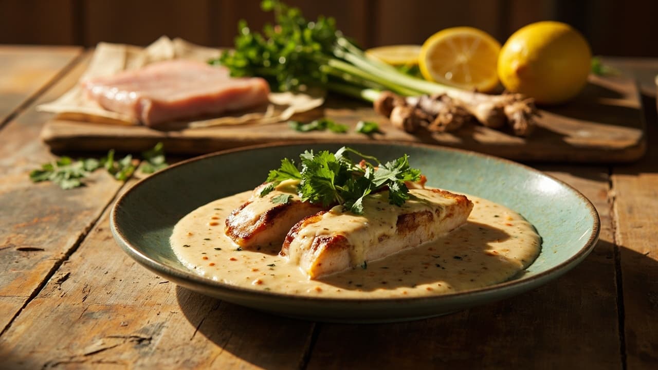 Jamaican Jerk Cod in Coconut Scotch Bonnet Cream