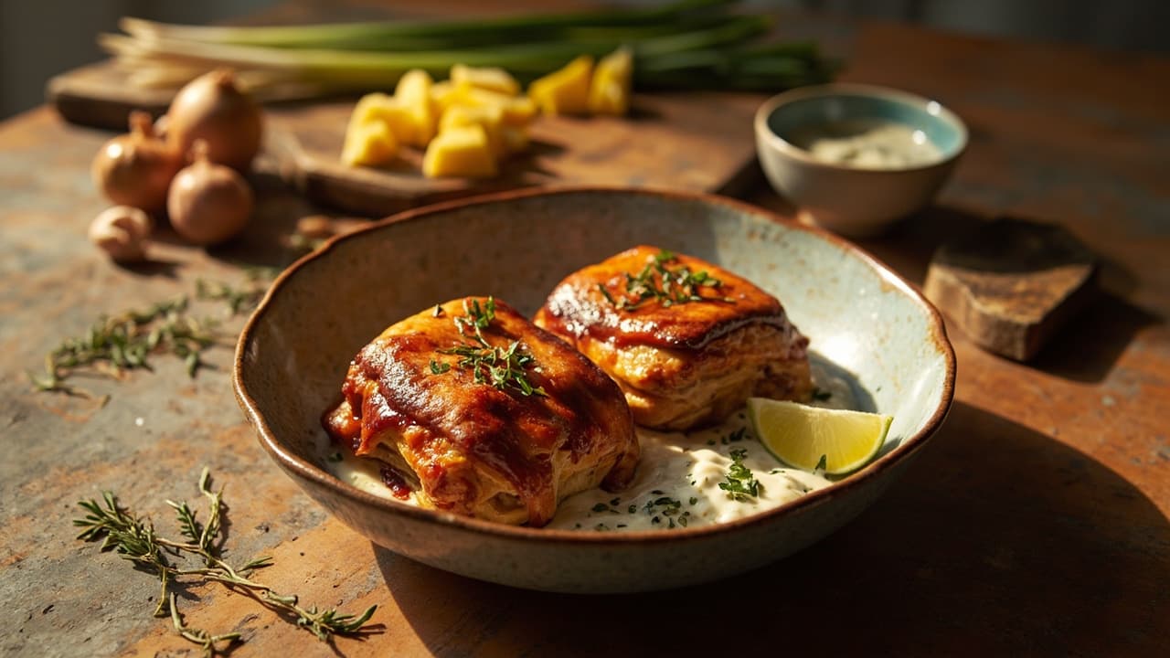 Jerk Glazed Duck Pasty with Smoked Paprika
