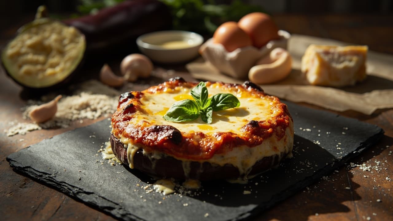 Keto Eggplant Parmesan with Almond Flour Crust