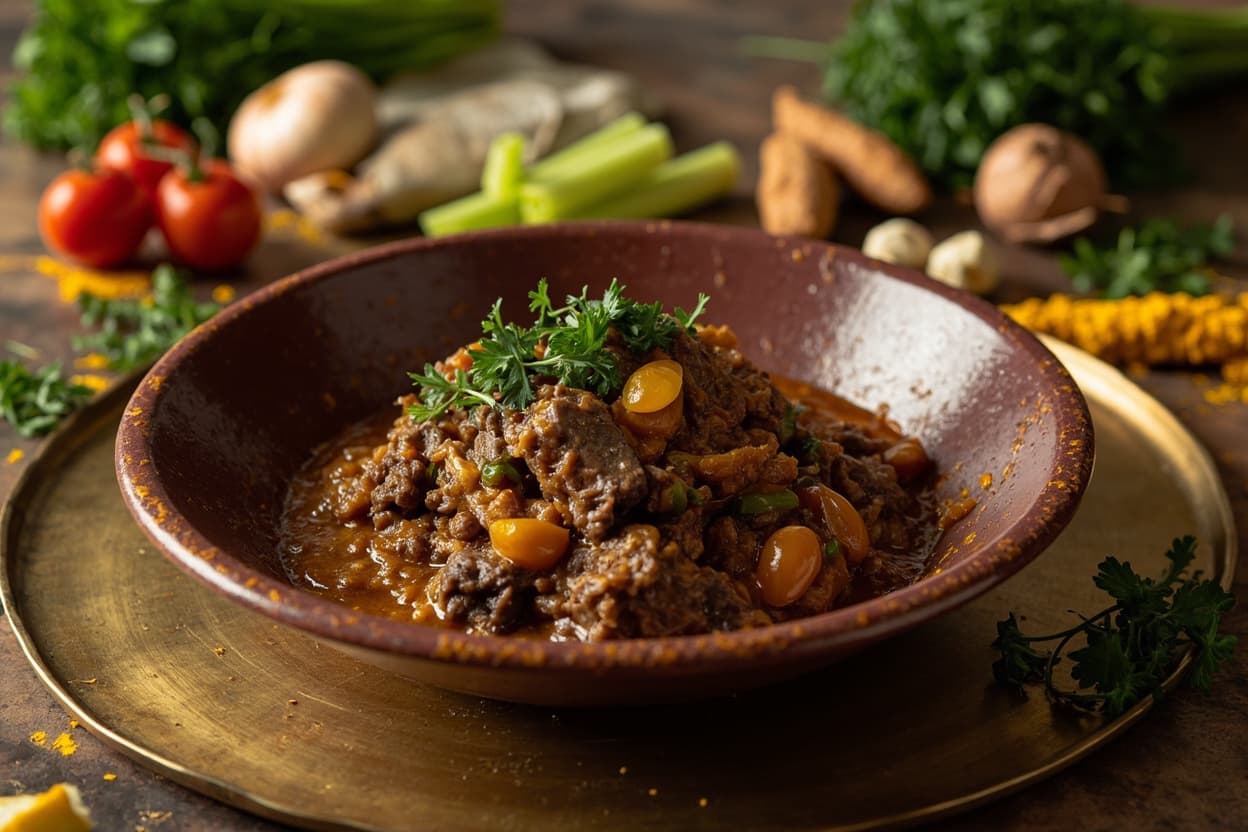 Khoresh Karafs: Celery and Parsley Braise