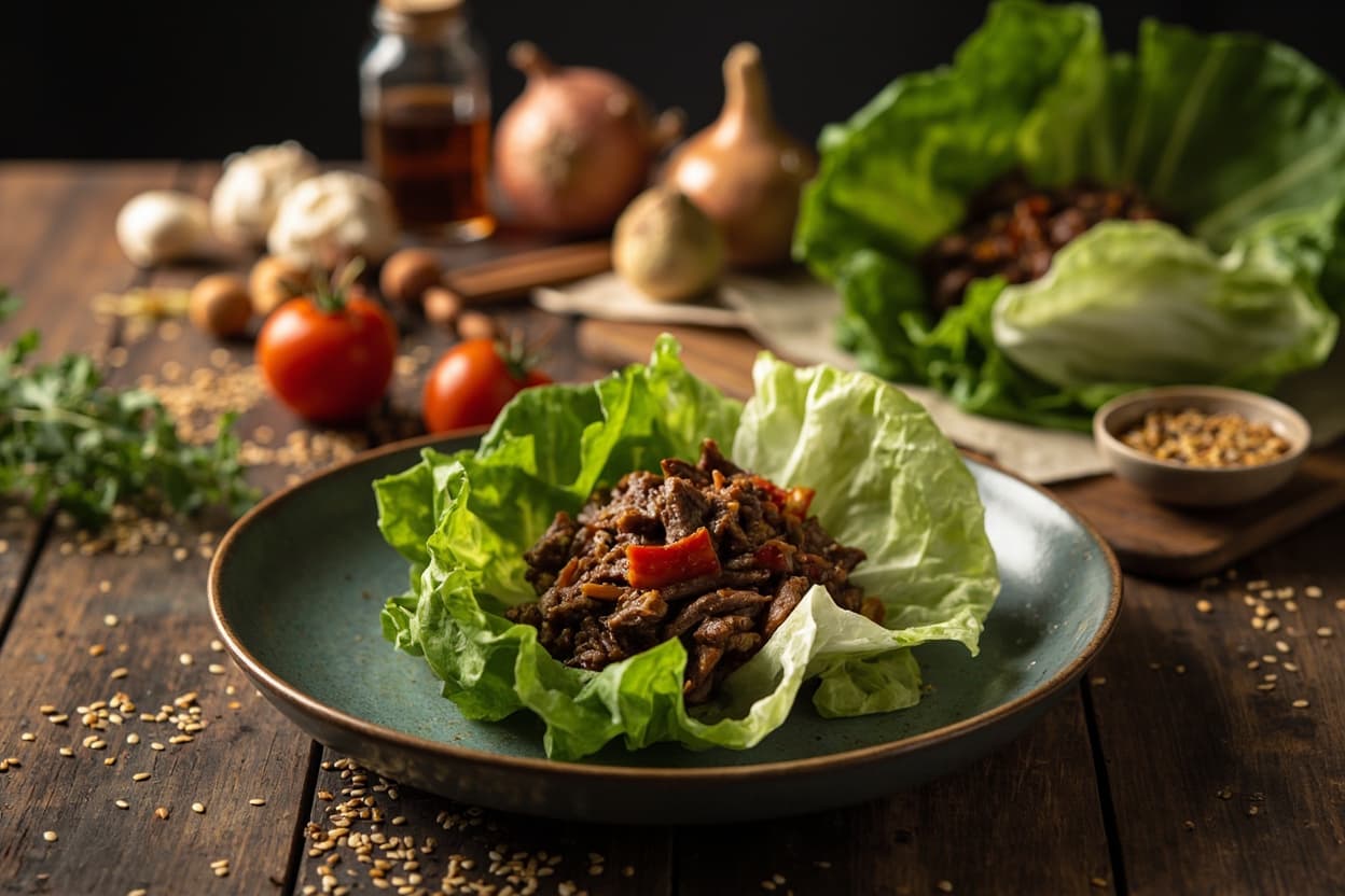 Korean Bulgogi Beef Lettuce Cups