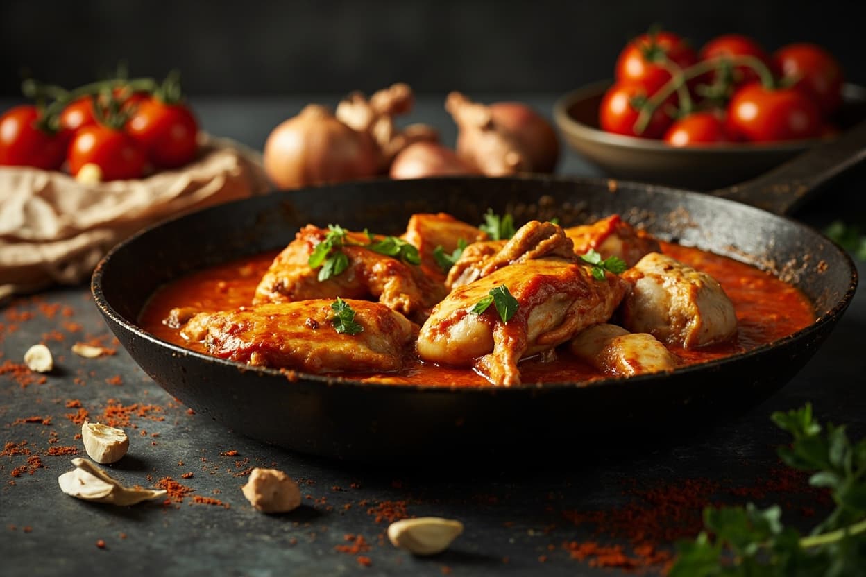 Lahori Chicken Karahi with Ginger and Tomato