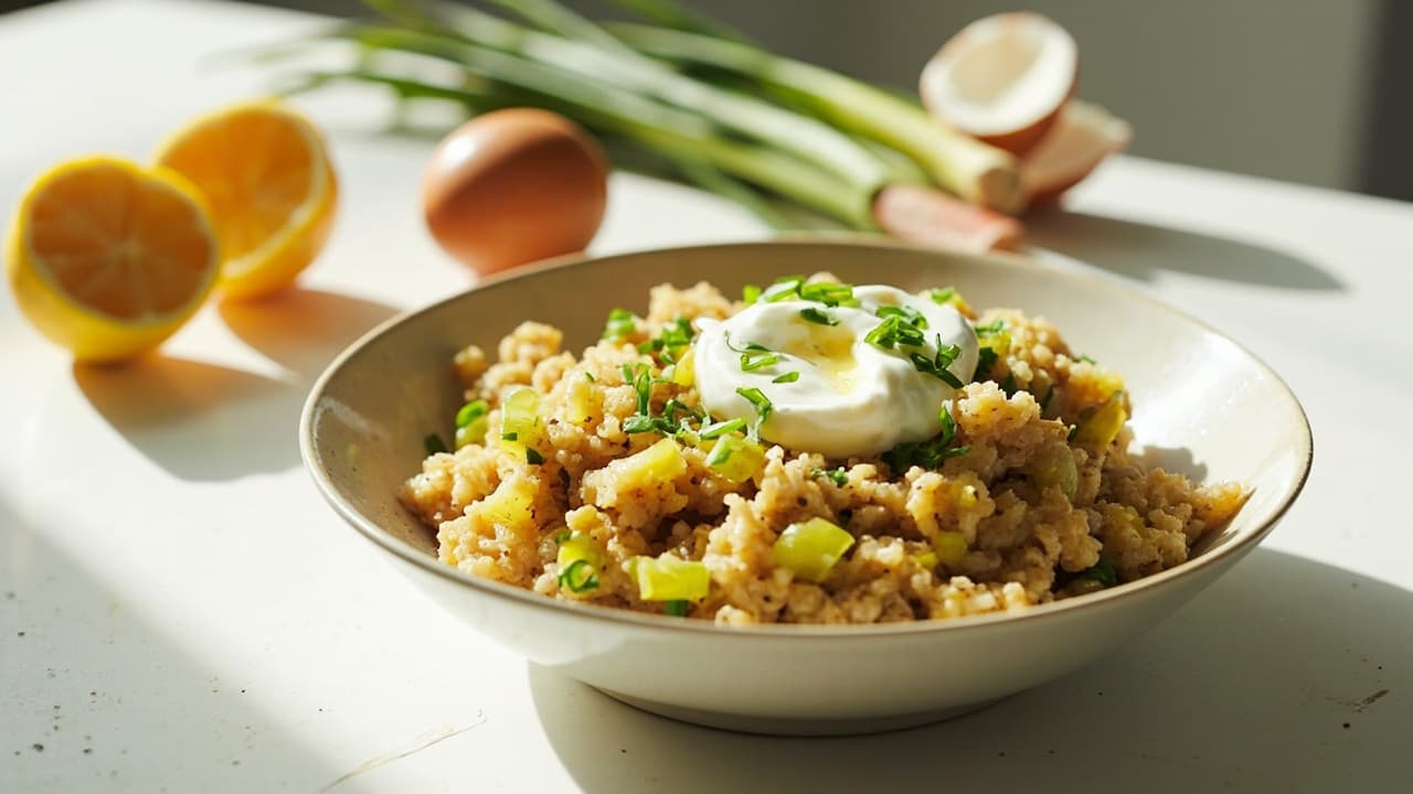 Leek and Quinoa Breakfast Bowl