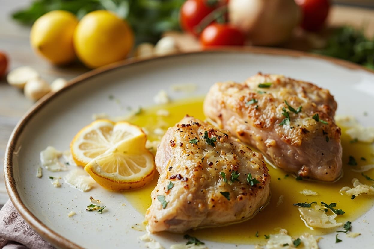 Lemon and Parmesan Chicken Thighs