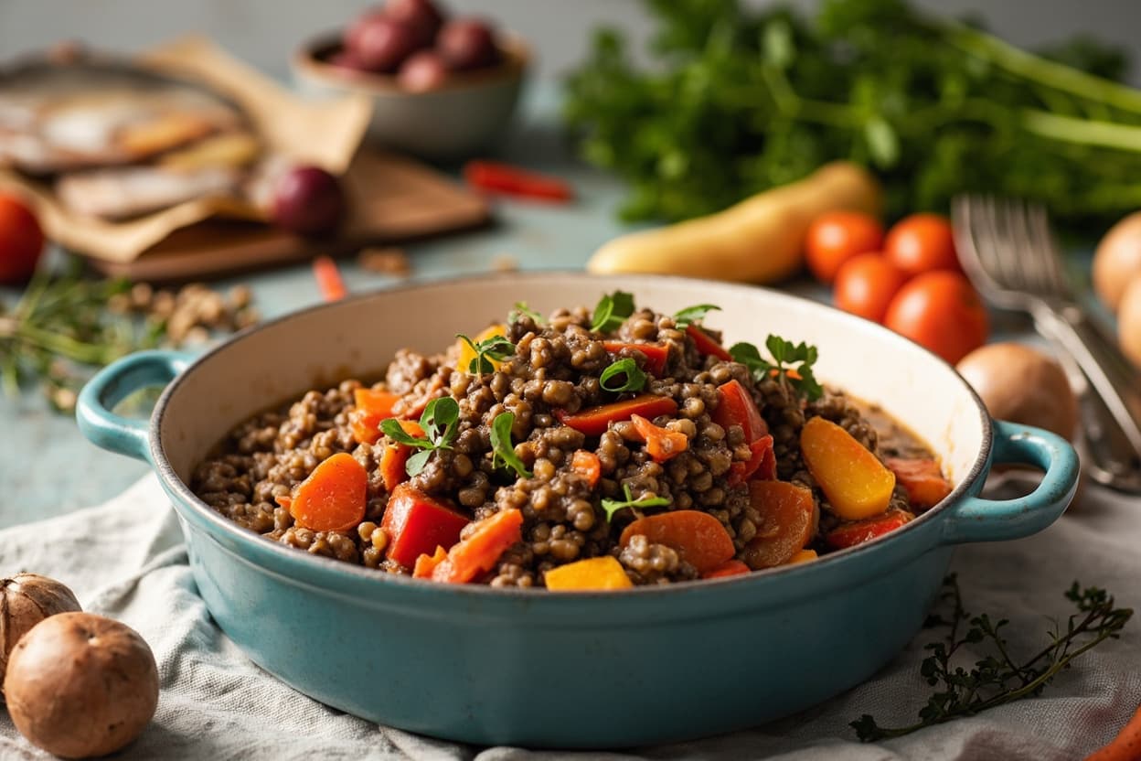 Lentil and Root Vegetable Pot