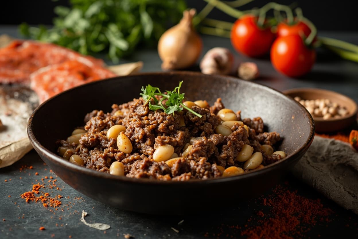 Live-Fire Beef and White Bean Braise