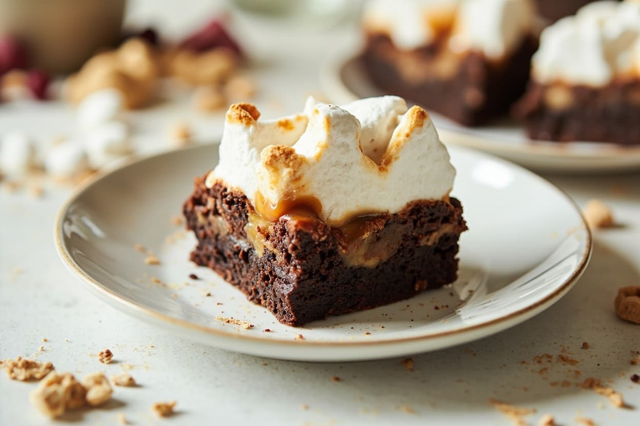 Marshmallow and Caramel Brownies