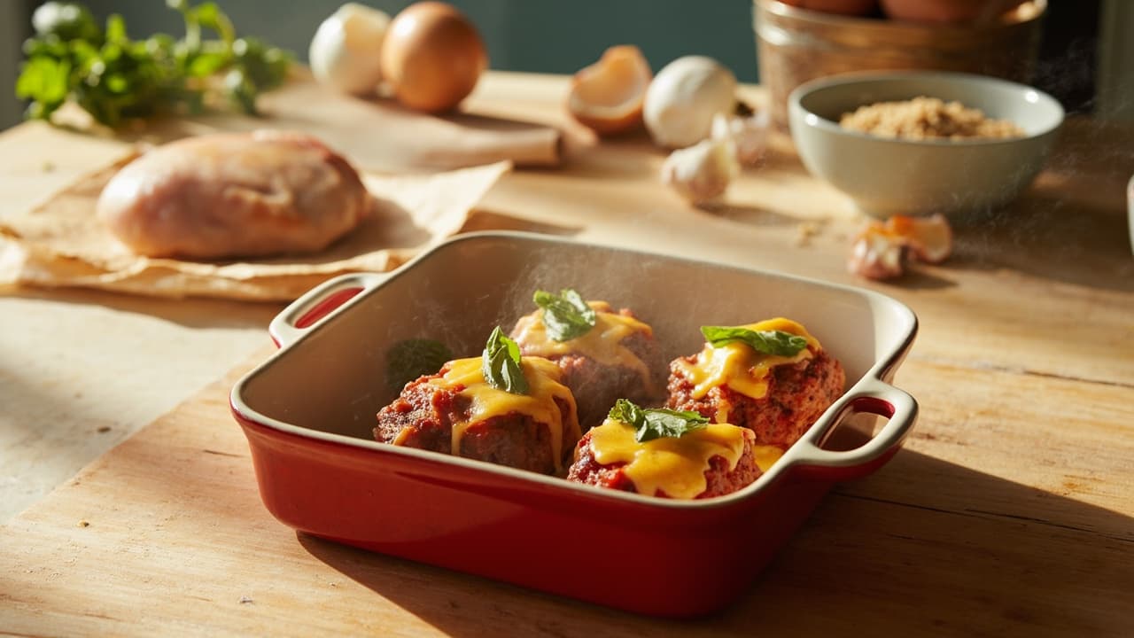 Mini Chicken Parm Meatloaf Muffins