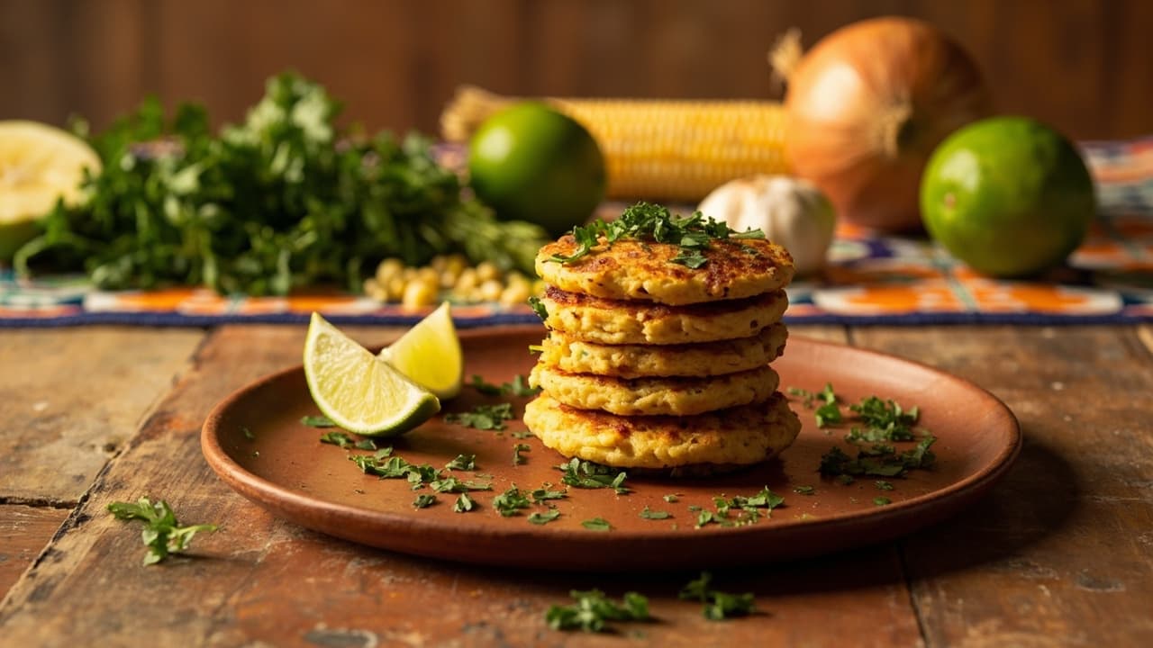 Mini Corncakes de Frijoles Negros
