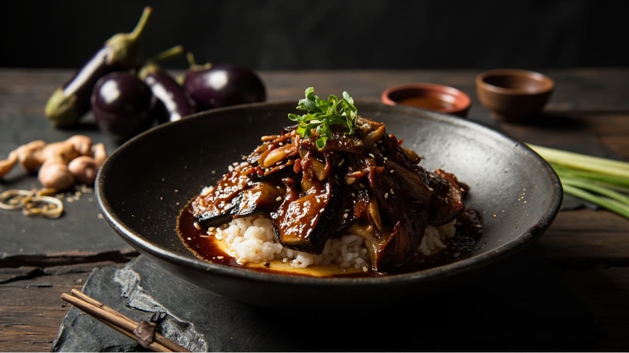 Miso-Glazed Eggplant Over Charred Coals
