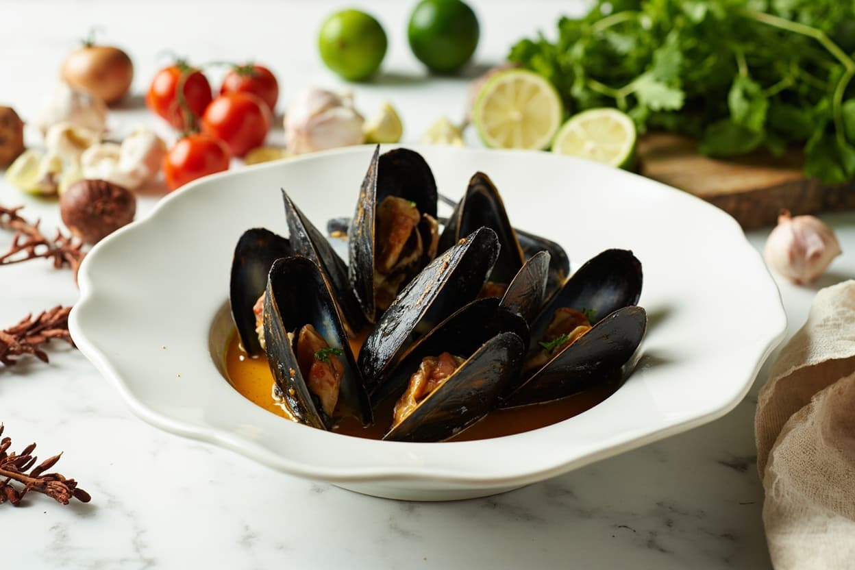 Mussels Steamed in Lime and Cilantro