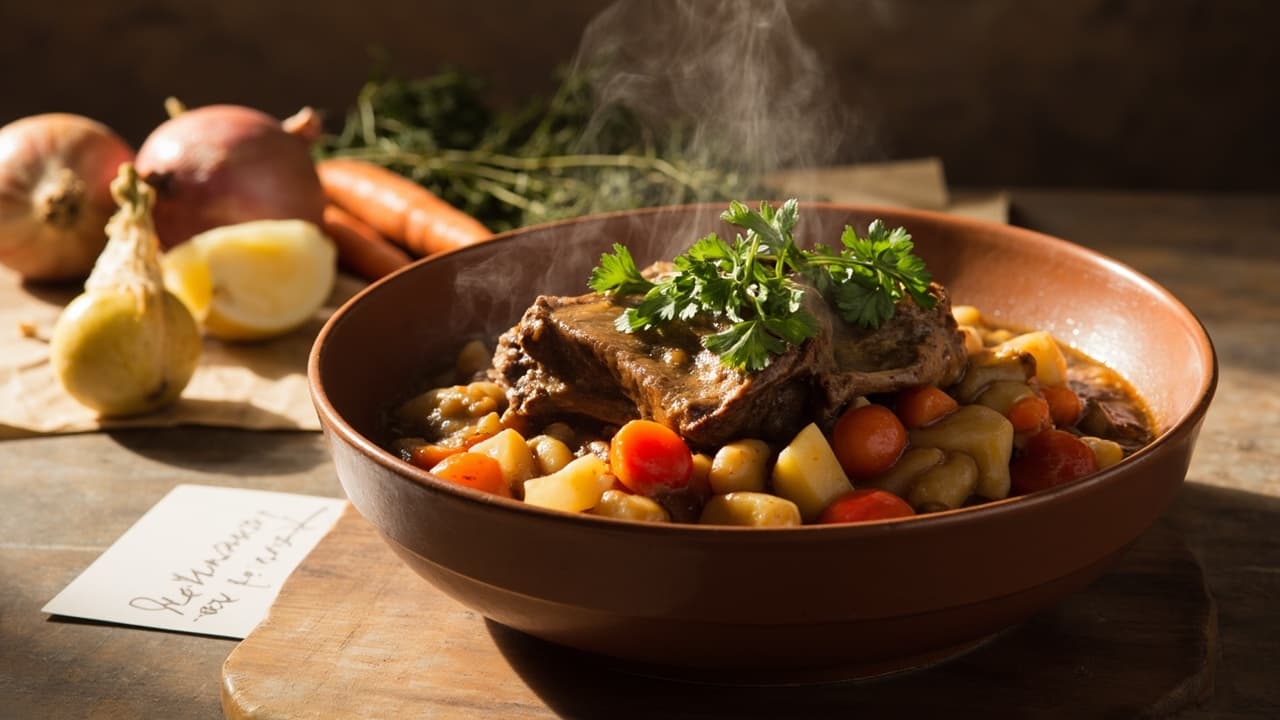Navarin d'Agneau aux Haricots Blancs (Lamb Navarin with White Beans)