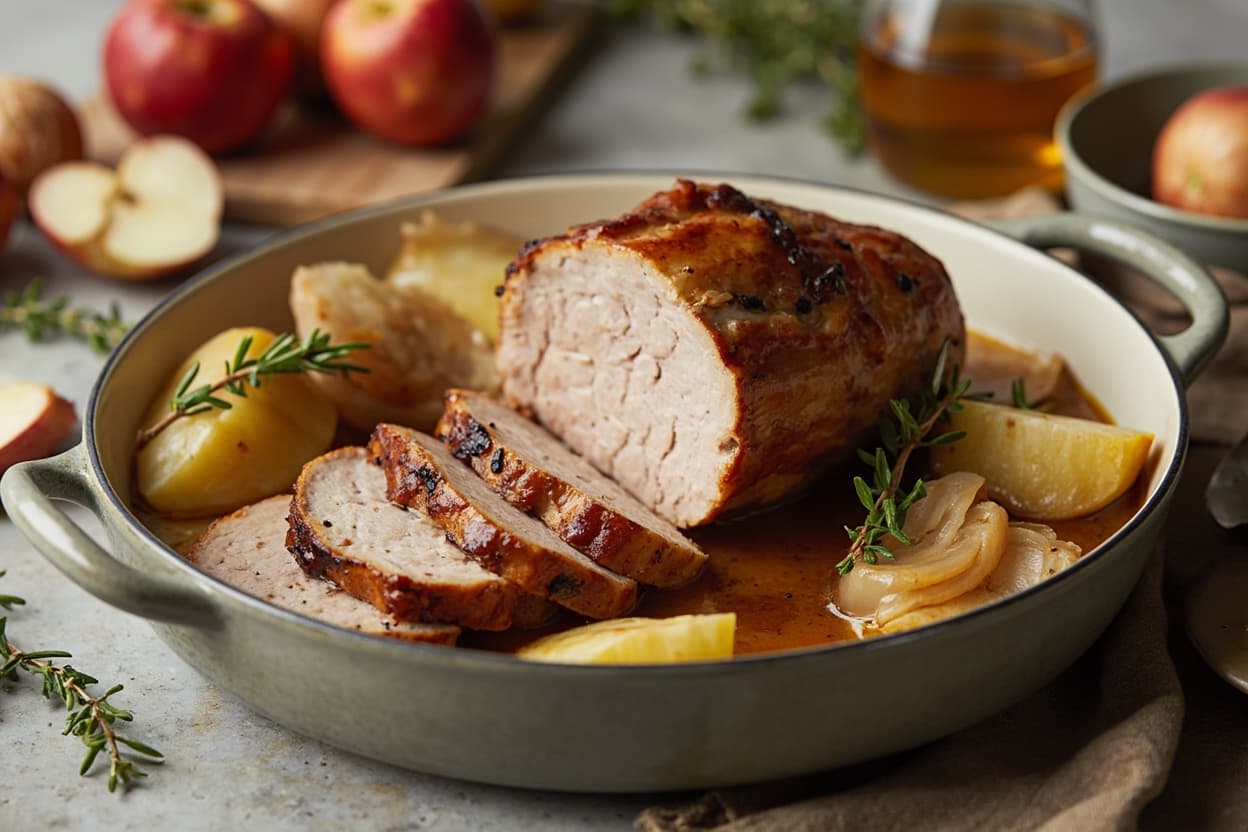 Normandy Cider Pork Loin with Apples