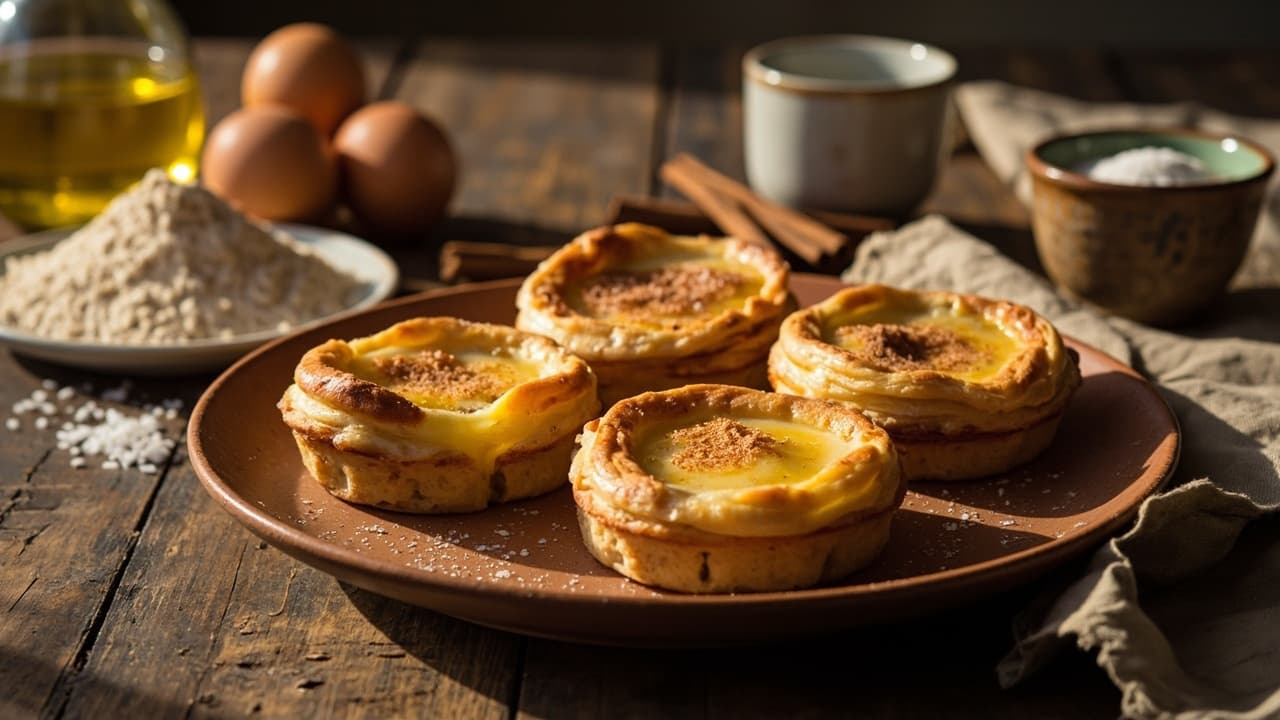 Olive Oil Custard Tarts with Cinnamon and Salt