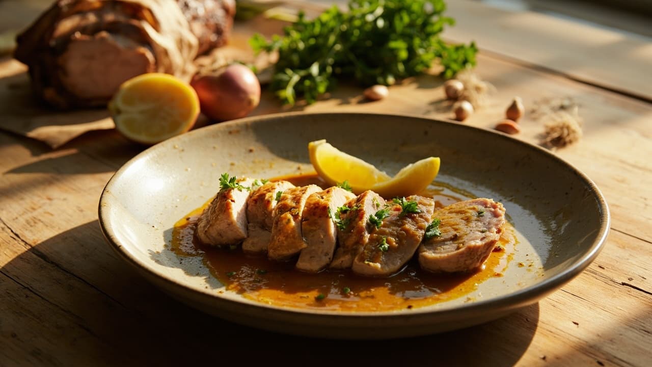 Oma's Crispy Mustard Pork Loin