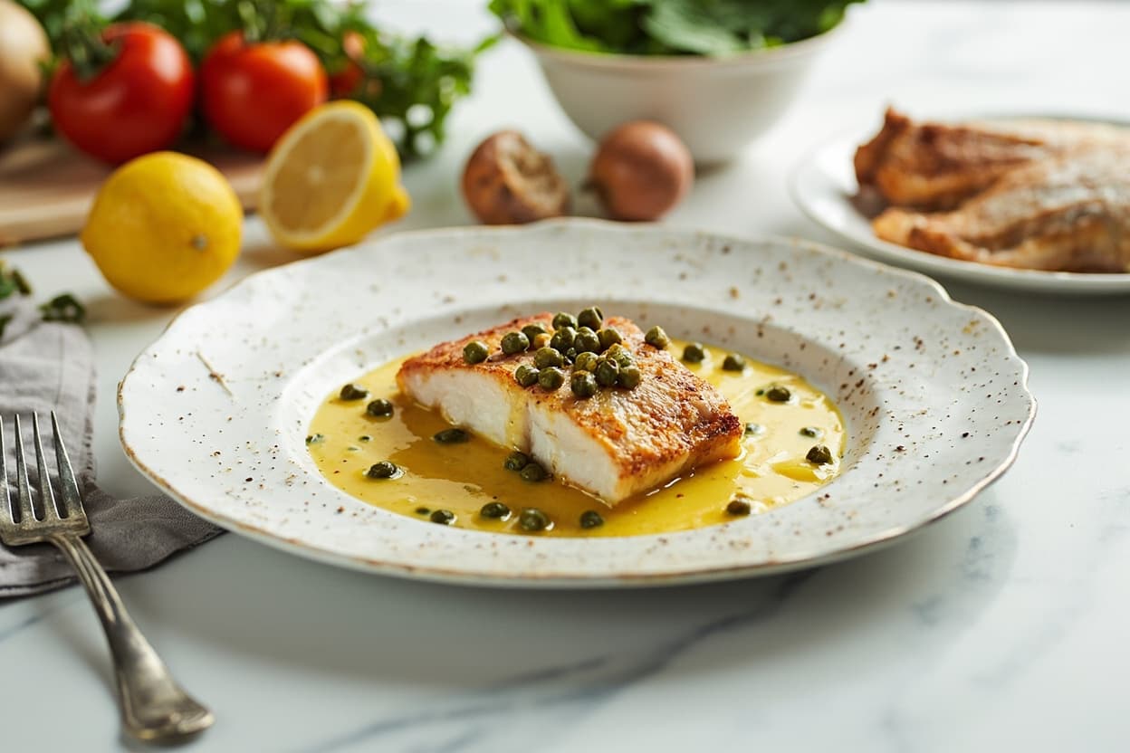 Pan-Fried Cod with Caper Butter