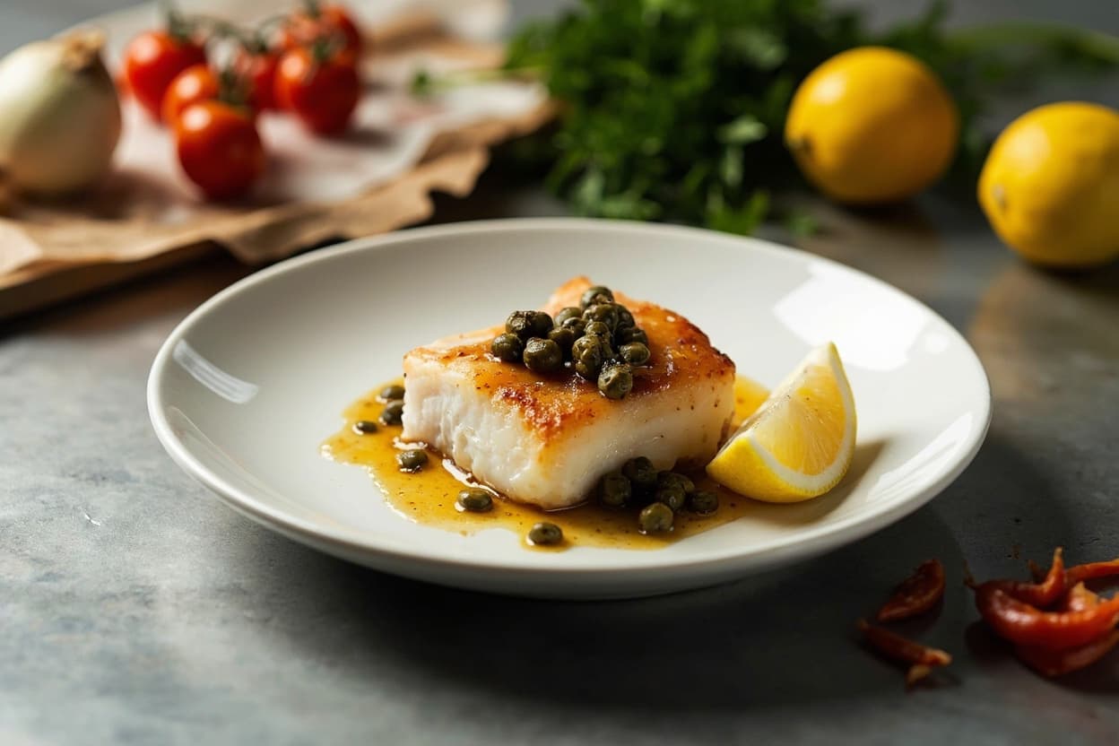 Pan-Roasted Cod with Brown Butter Capers