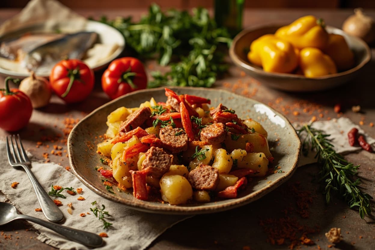 Peasant Potatoes with Sausage and Peppers