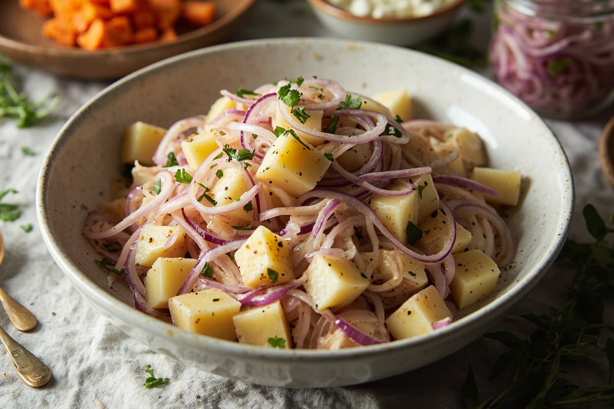 Pickled Onion and Potato Salad