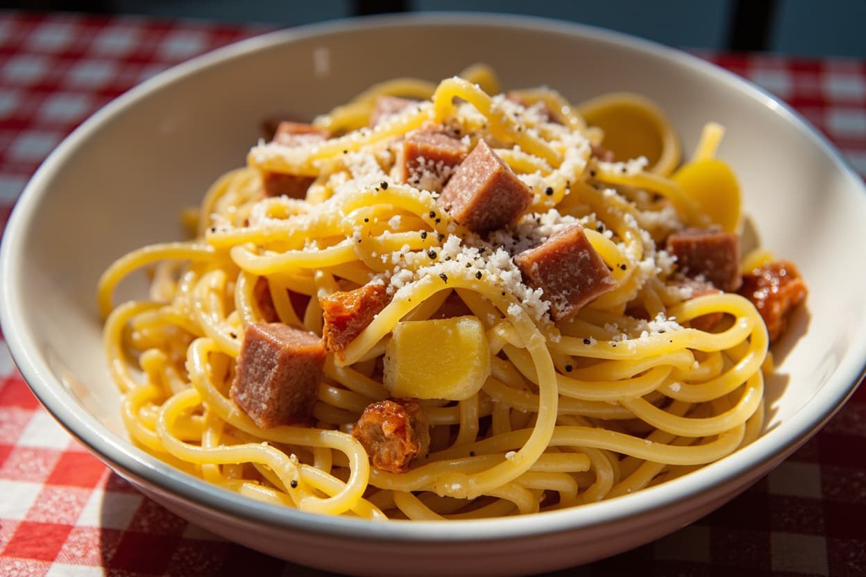 Pineapple & Mortadella Carbonara