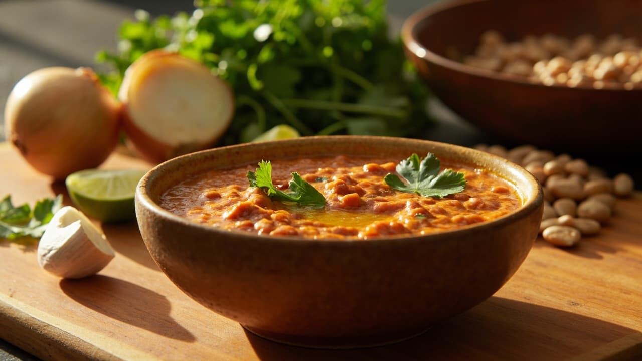 Pinto Bean and Smoked Paprika Dip with Lime and Cilantro