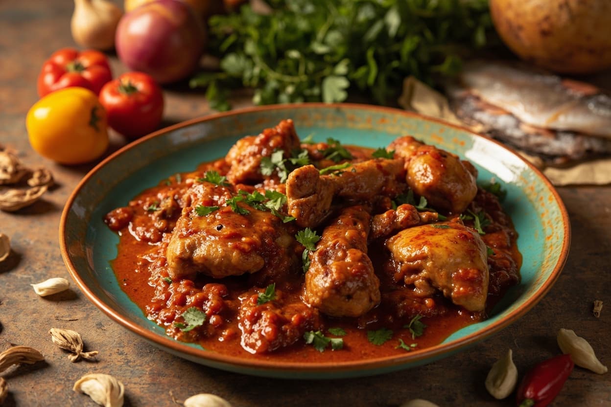 Pollo Guisado in Cumin Tomato Braise