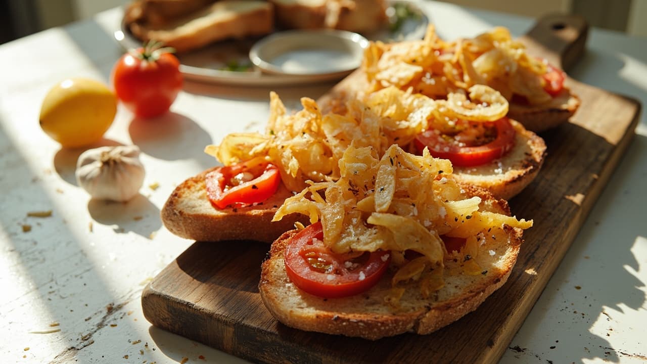 Potato and Garlic Pan con Tomate