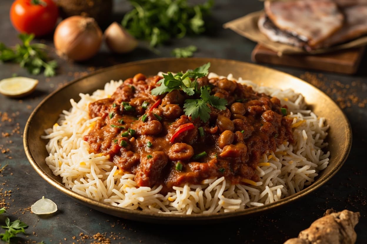 Punjabi Rajma over Steamed Basmati