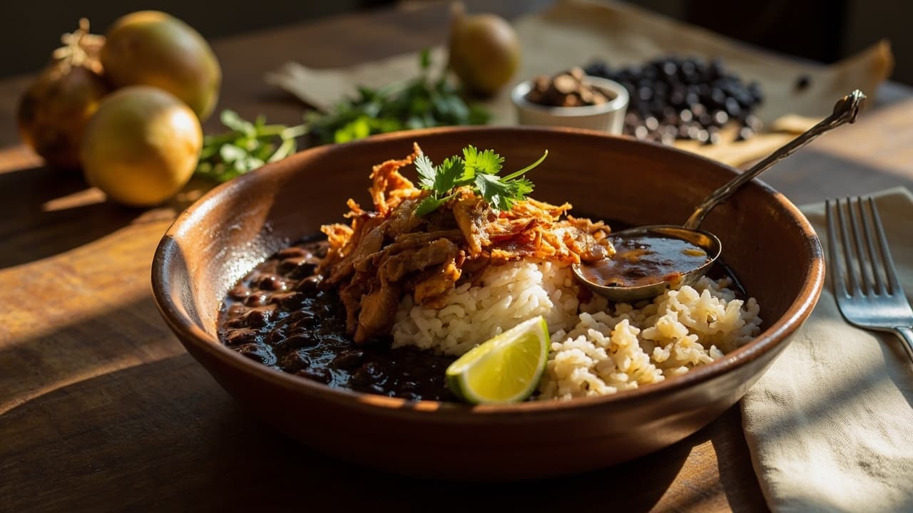 Pururuca de Pancetta Pork Belly Crackling with Black Beans