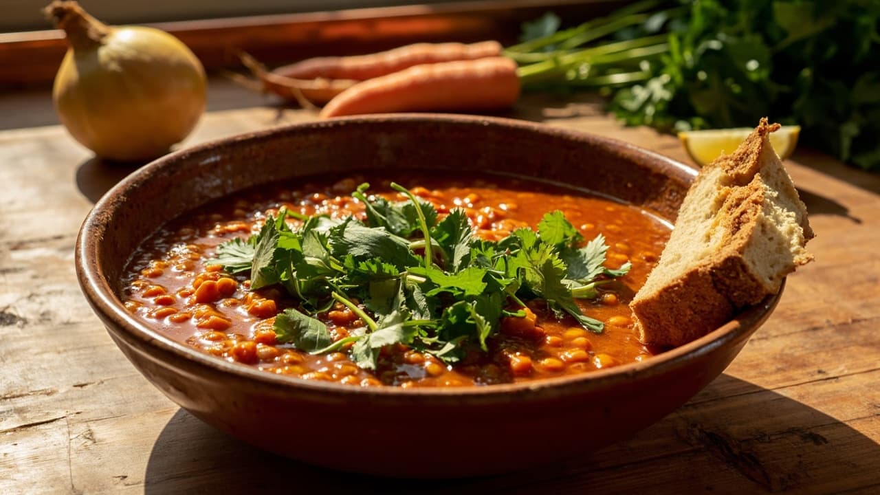 Red Lentil and Carrot Tagine with Paprika and Lemon