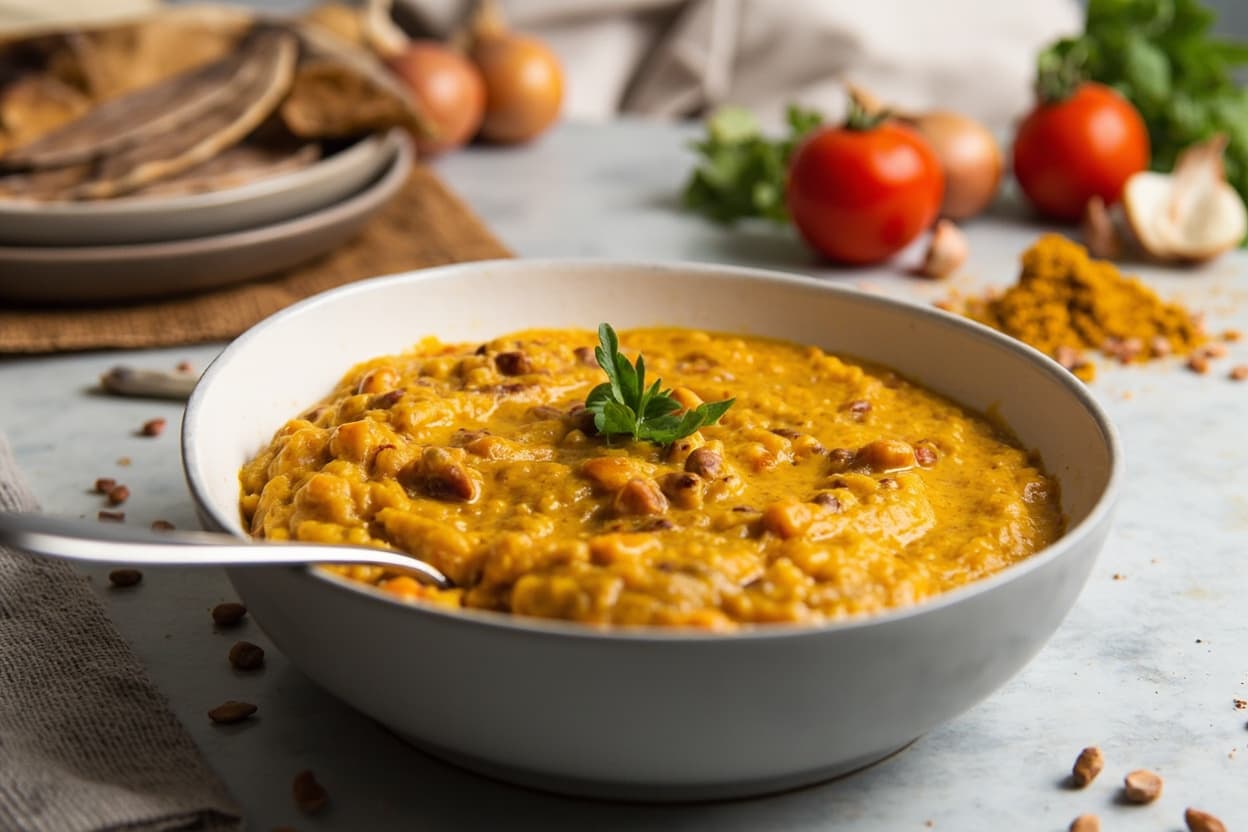 Red Lentil Dal with Cumin Tarka
