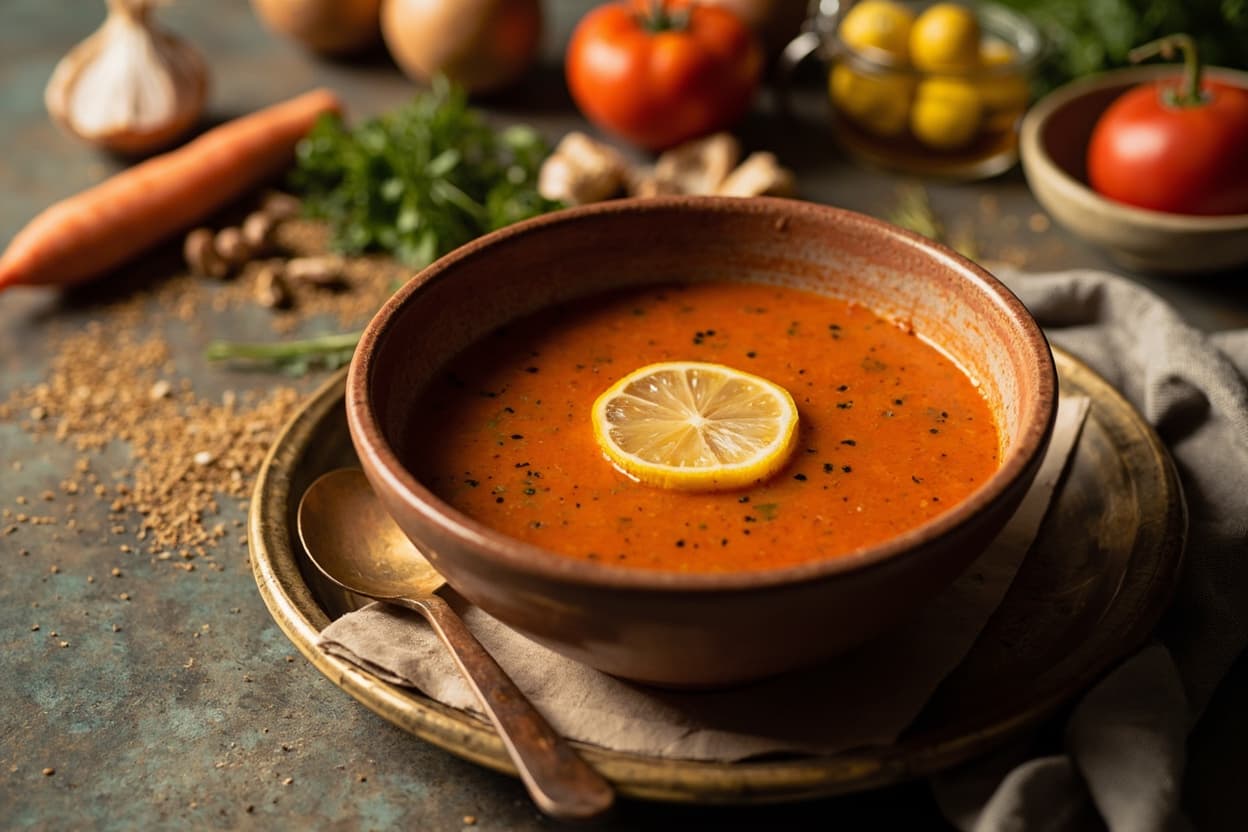 Red Lentil Soup with Cumin and Lemon