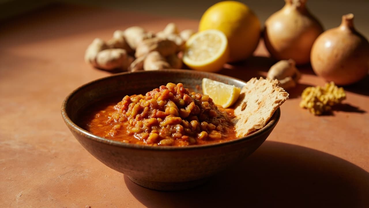 Red Lentil Wat with Lemon and Paprika