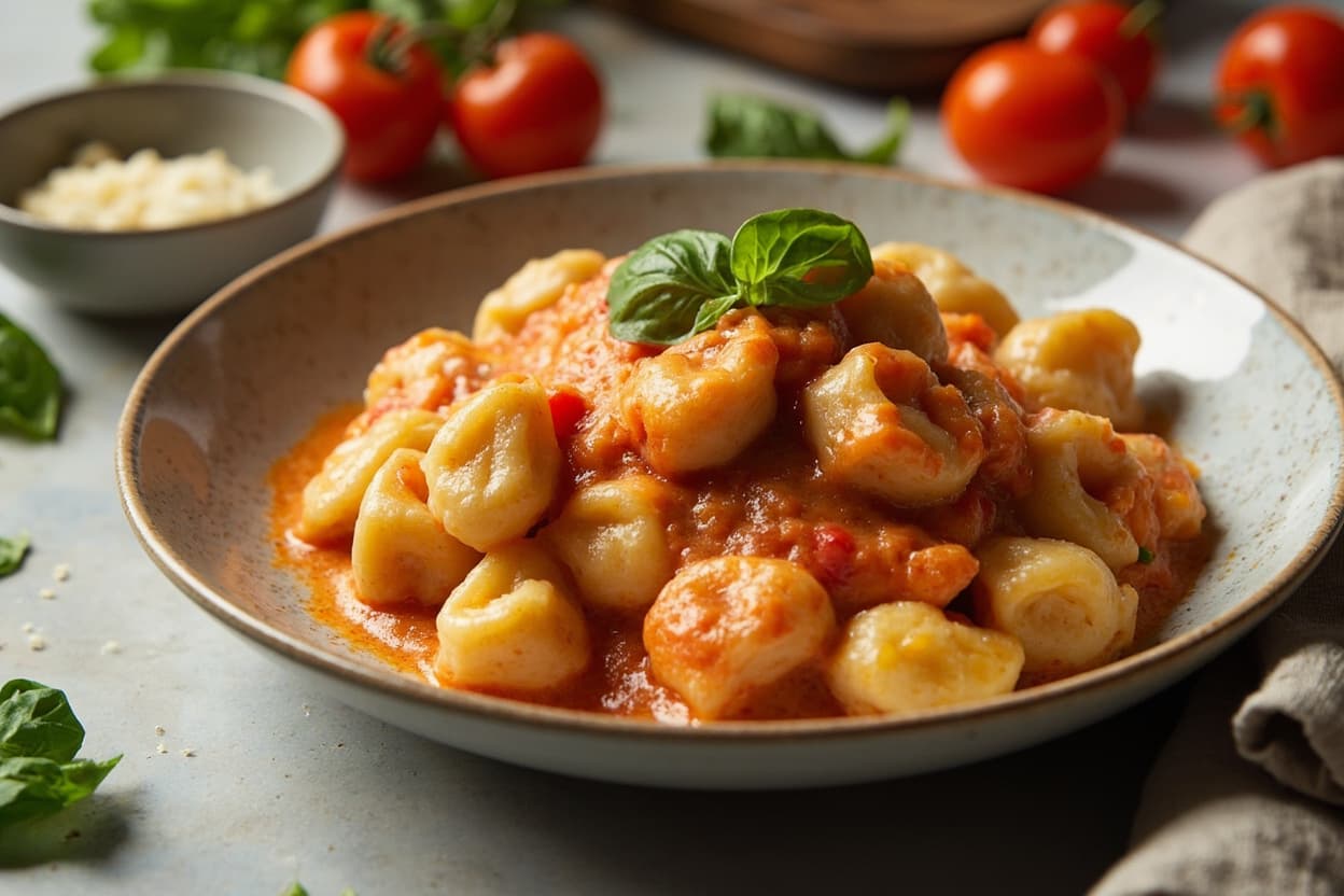 Rich Cream and Tomato Gnocchi