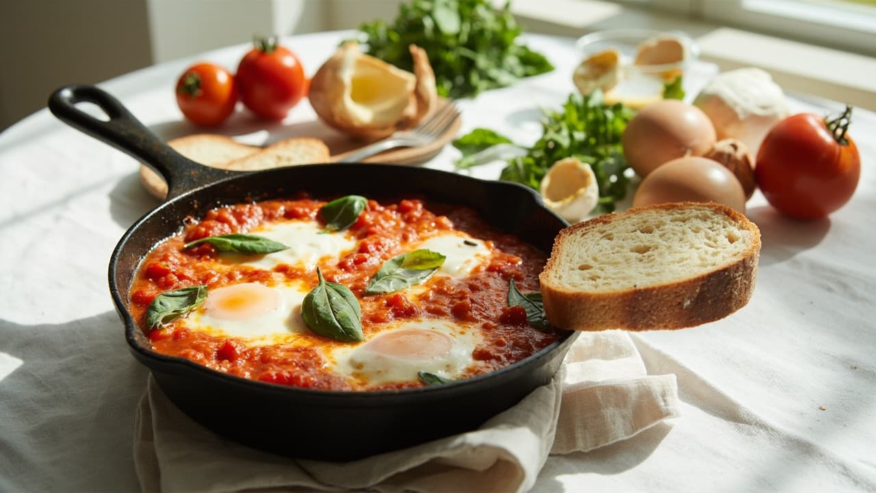 Ricotta and Tomato Baked Eggs