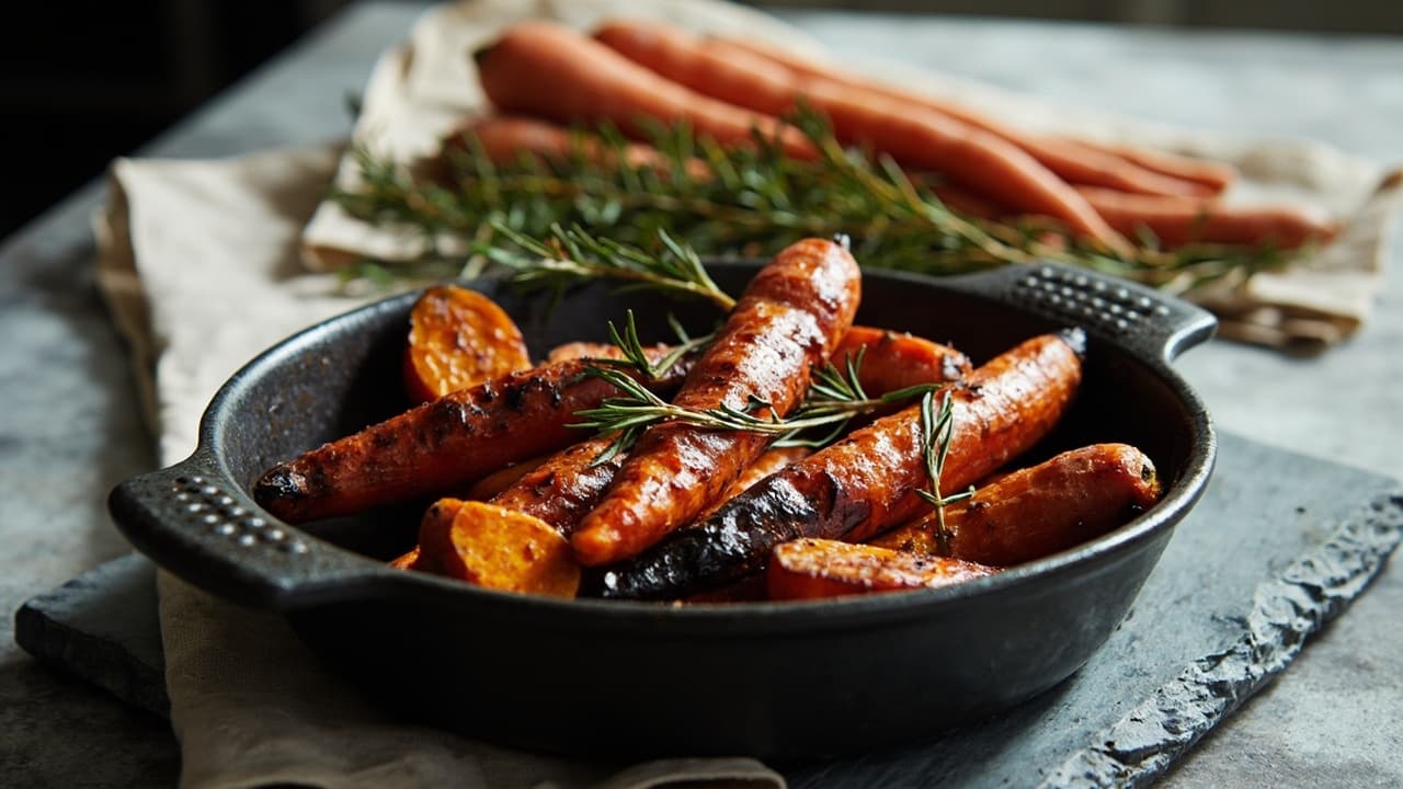 Roasted Carrots with Smoked Paprika, Rosemary, and Thyme