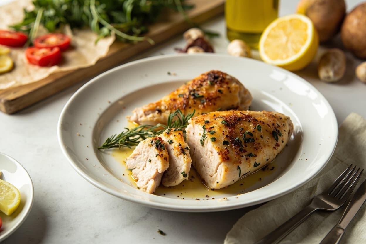Roasted Lemon Oregano Chicken Breast