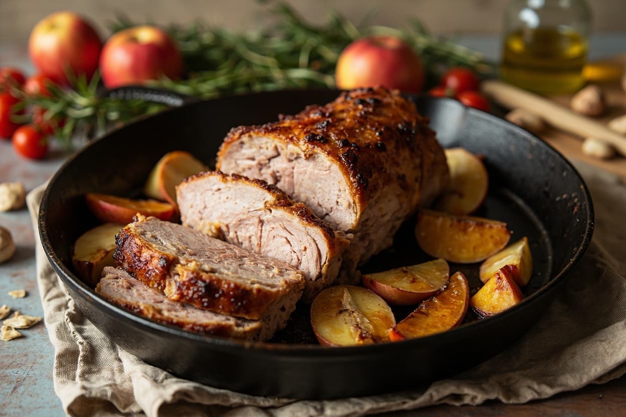 Rosemary Pork Loin Roast with Apples