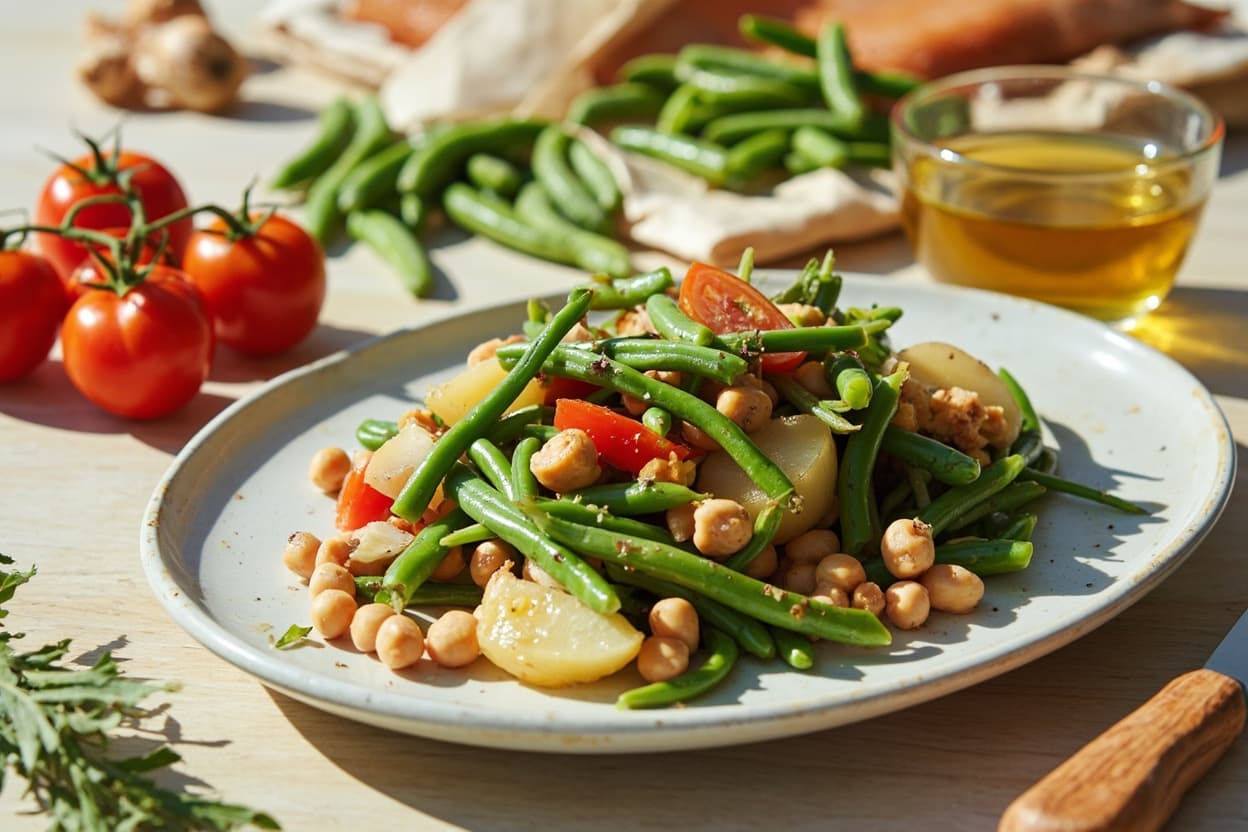 Salade Nicoise with Chickpeas and Beans