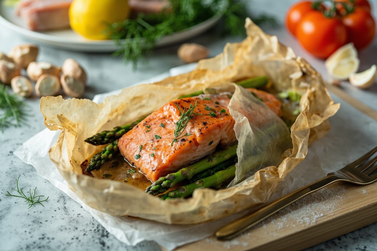 Salmon en Papillote with Lemon and Dill
