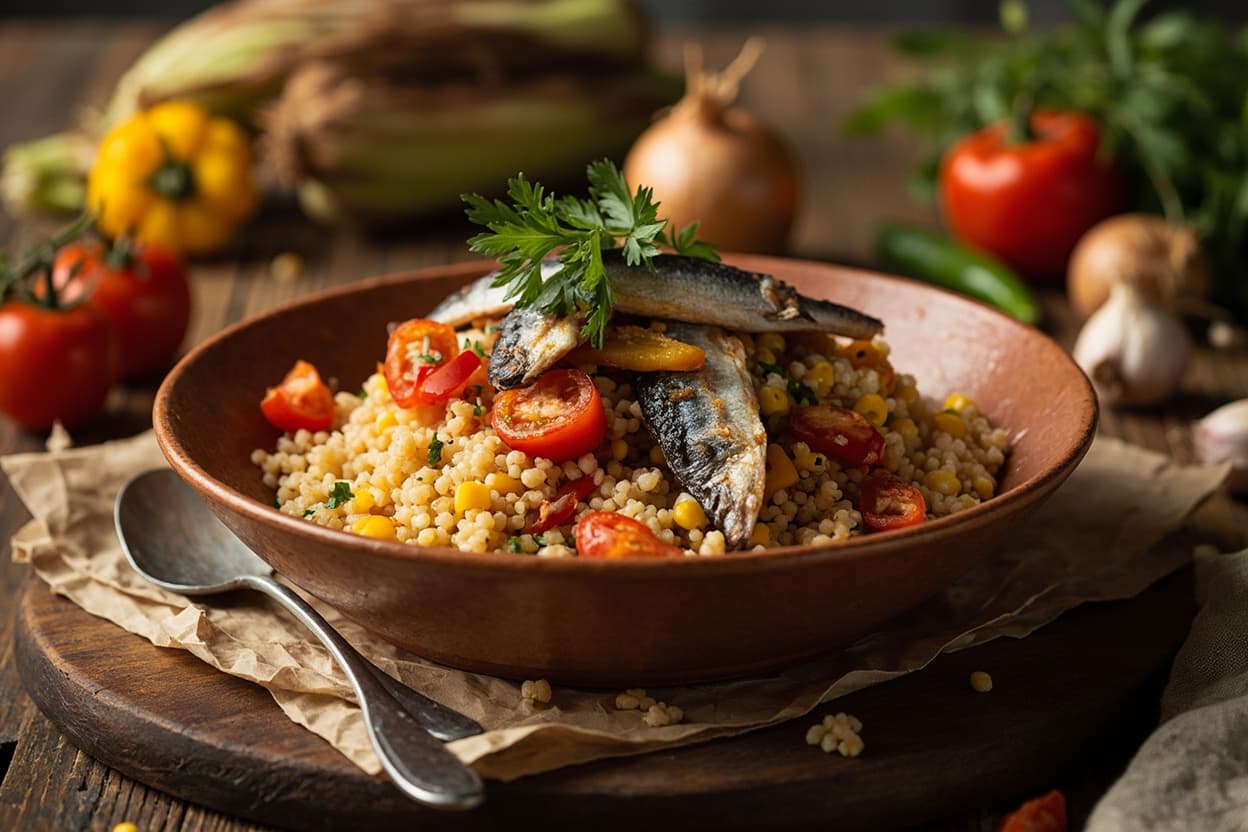 Sardine and Corn Couscous