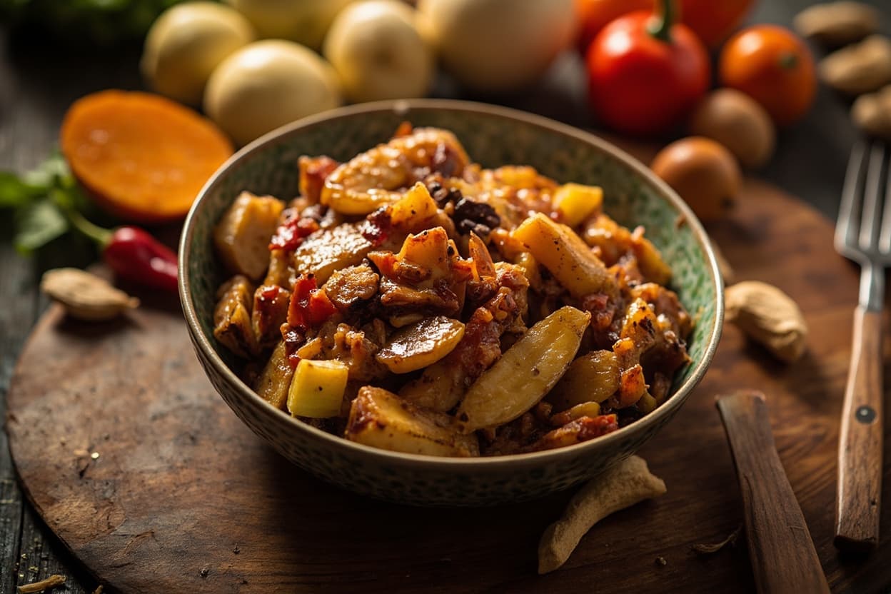 Savory Caramelized Banana and Chili Hash