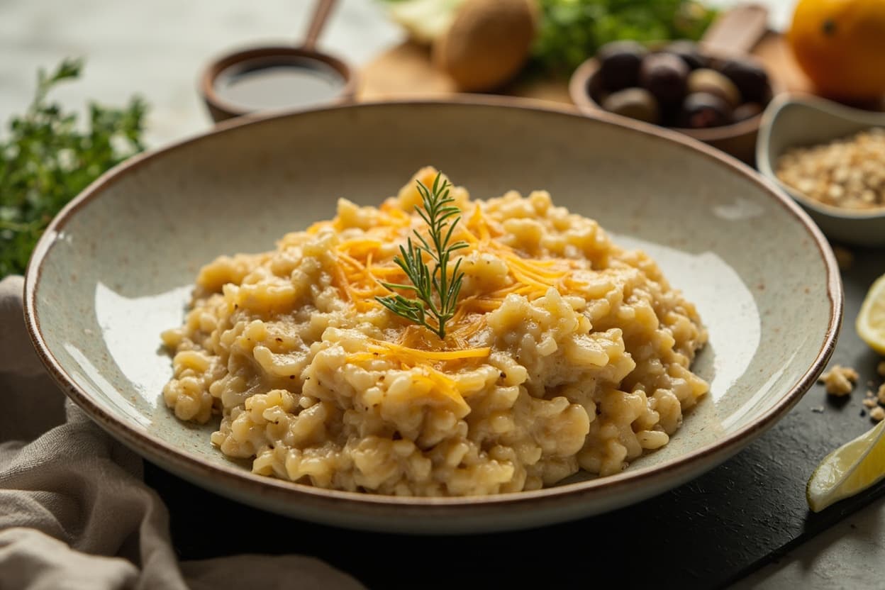 Savory Oat and Cheese Risotto