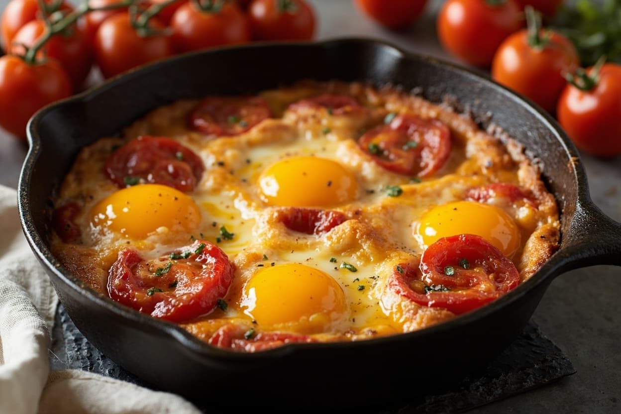 Savory Tomato and Egg Bake