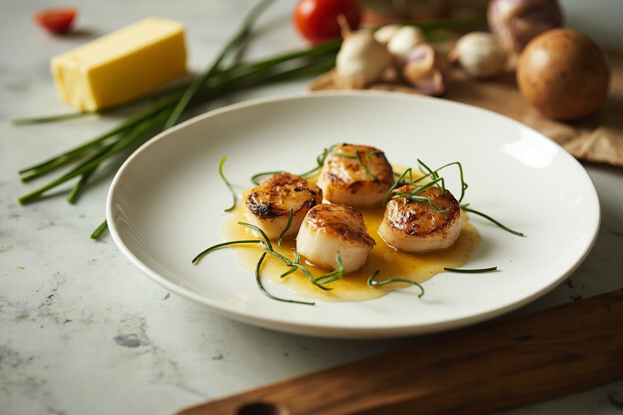 Scallops with Brown Butter and Chives