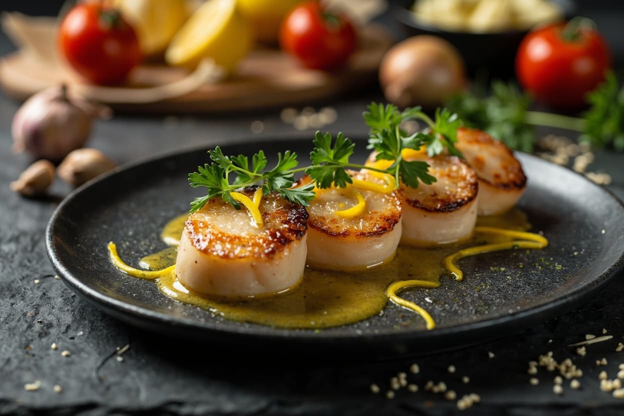 Seared Scallops in Lemon Butter
