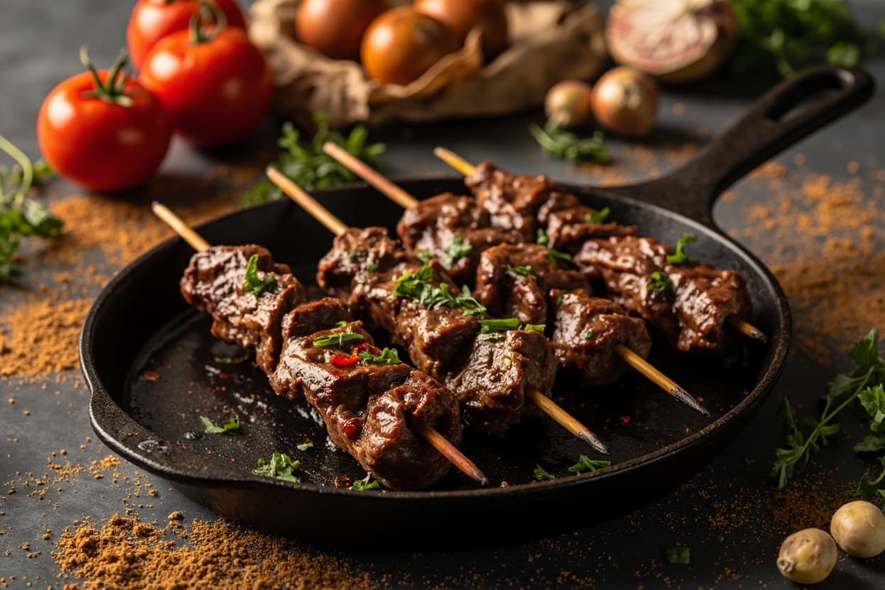 Seekh Beef Skewers with Cumin Char