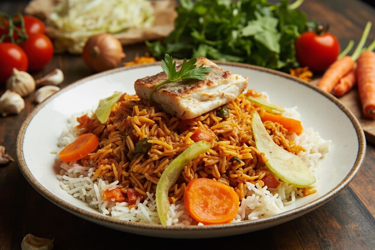 Senegalese Thieboudienne Cod and Rice
